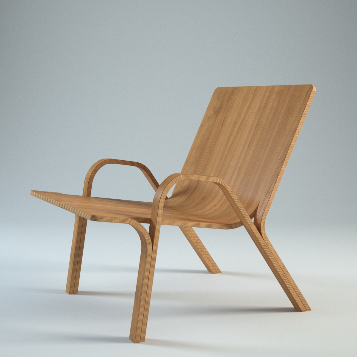 Vintage Ramified Armchair 3D model_2