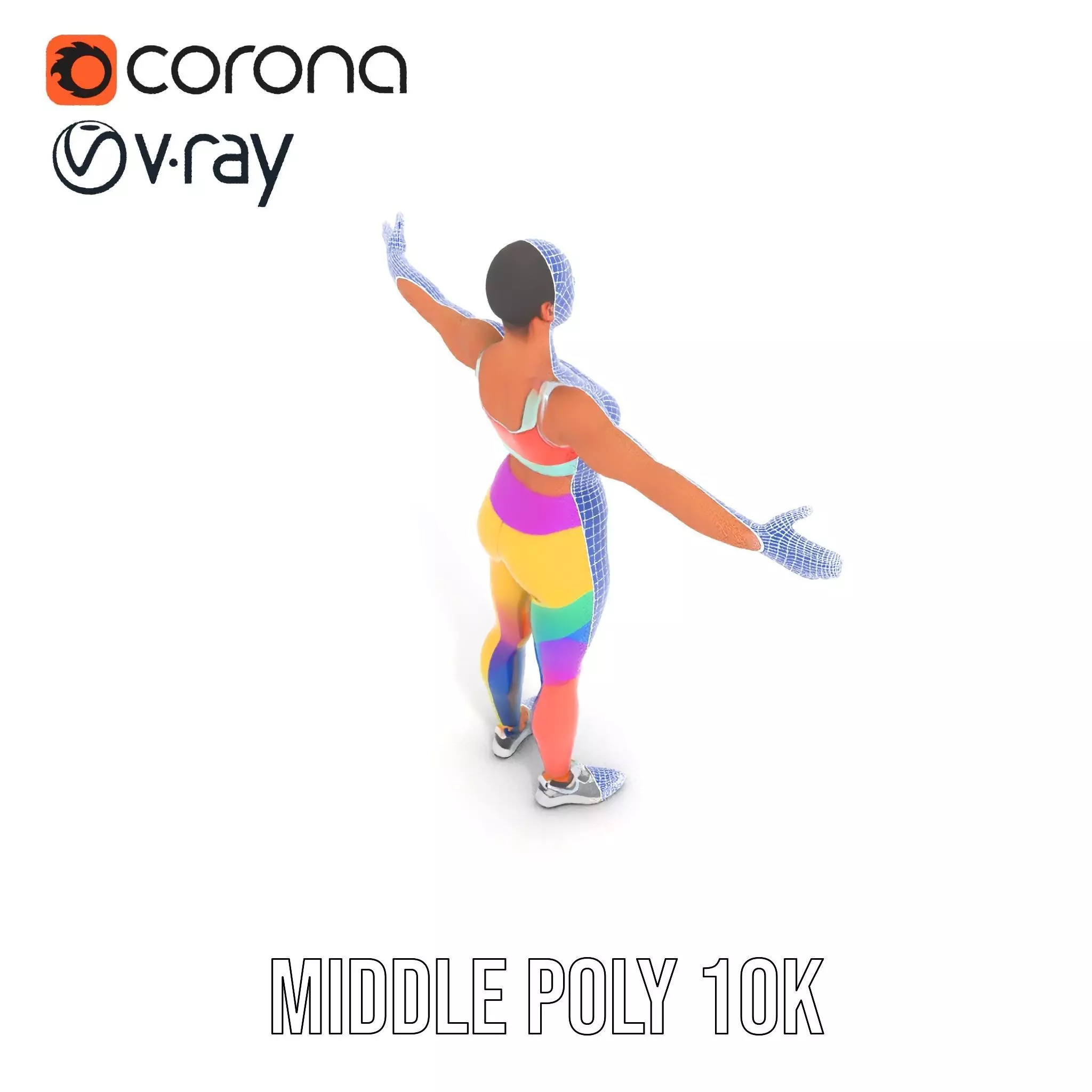 Vibrant Fitness Attire model pack Low-poly 3D model_13