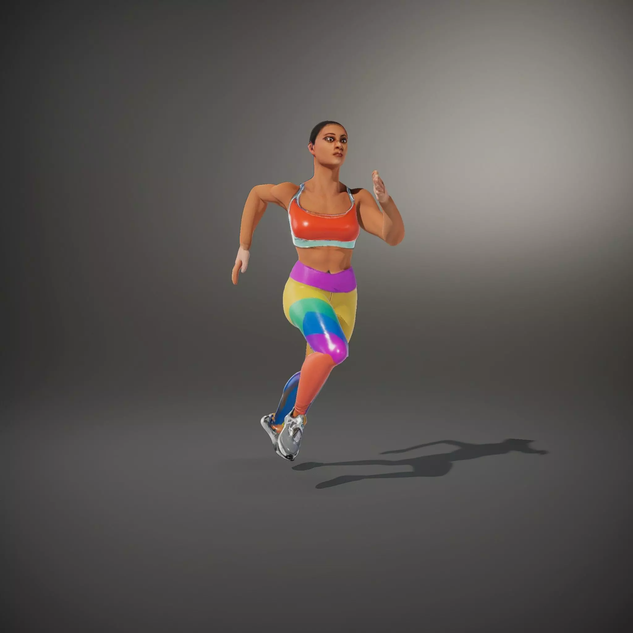 Vibrant Fitness Attire model pack Low-poly 3D model_33