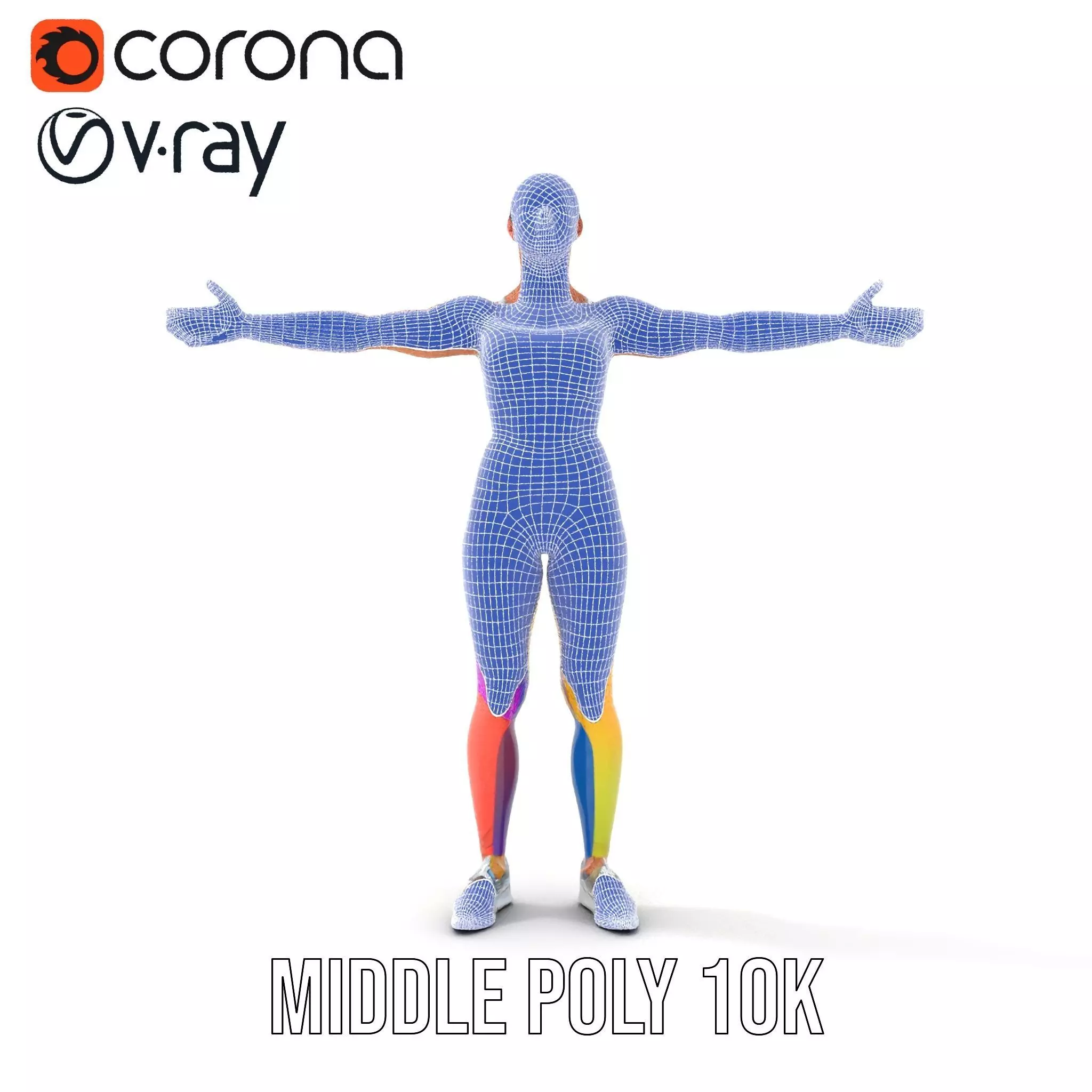 Vibrant Fitness Attire model pack Low-poly 3D model_10