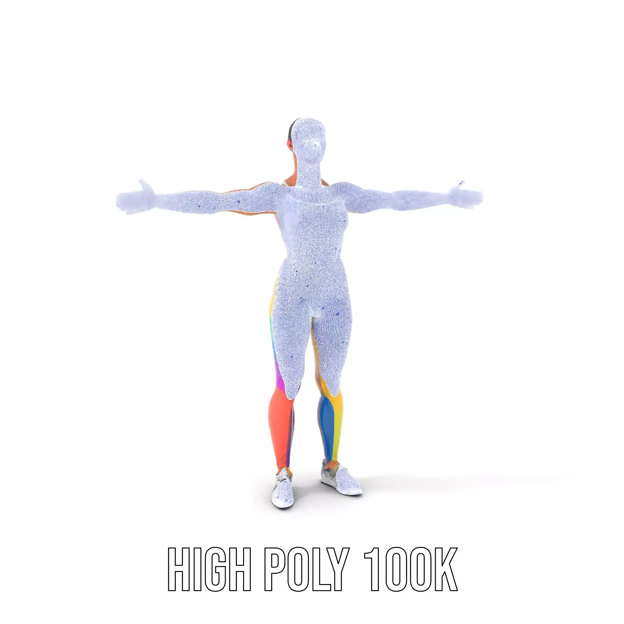 Vibrant Fitness Attire model pack Low-poly 3D model_4