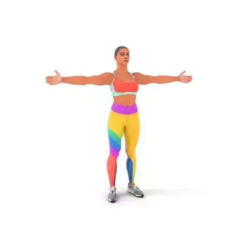 Vibrant Fitness Attire model pack Low-poly 3D model