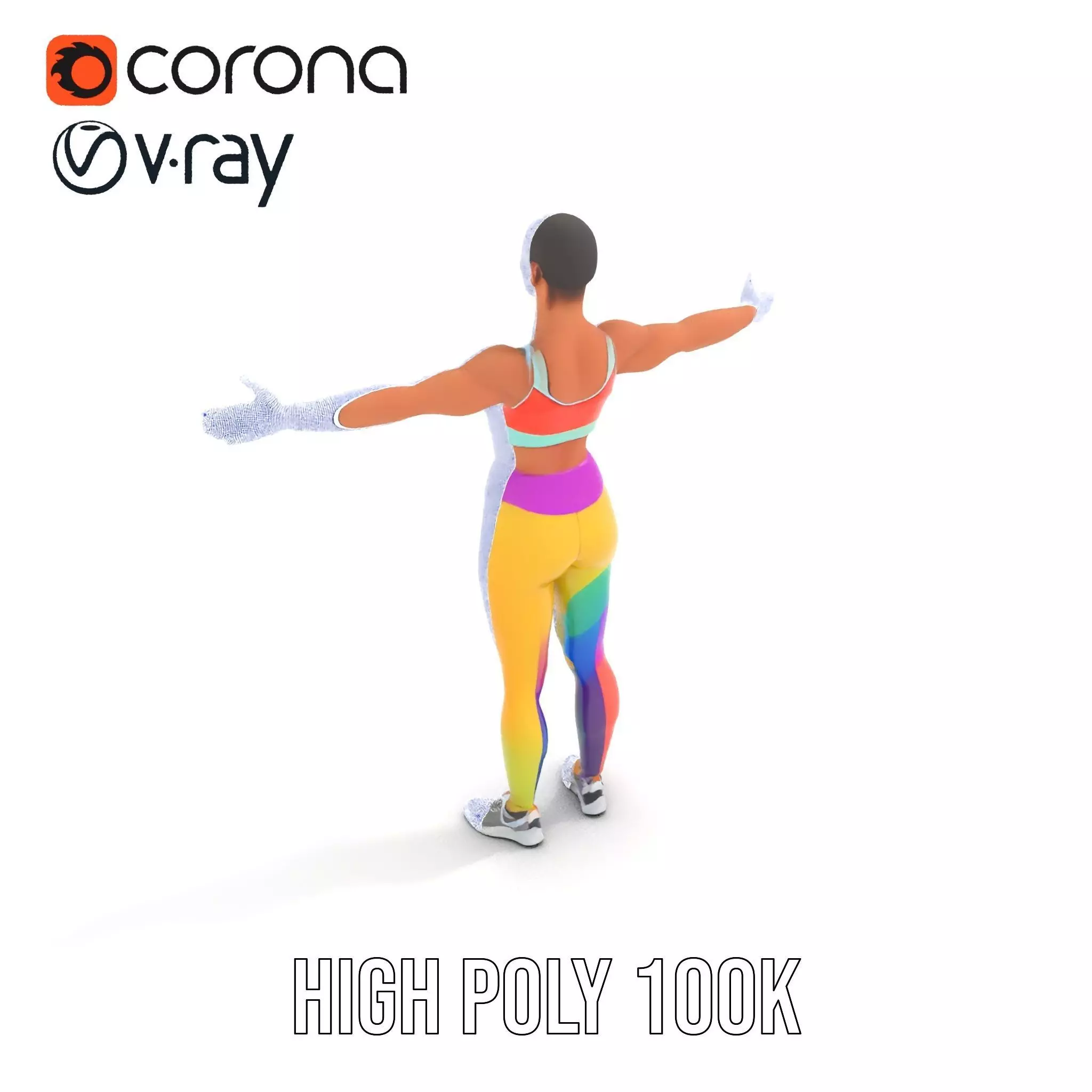 Vibrant Fitness Attire model pack Low-poly 3D model_15