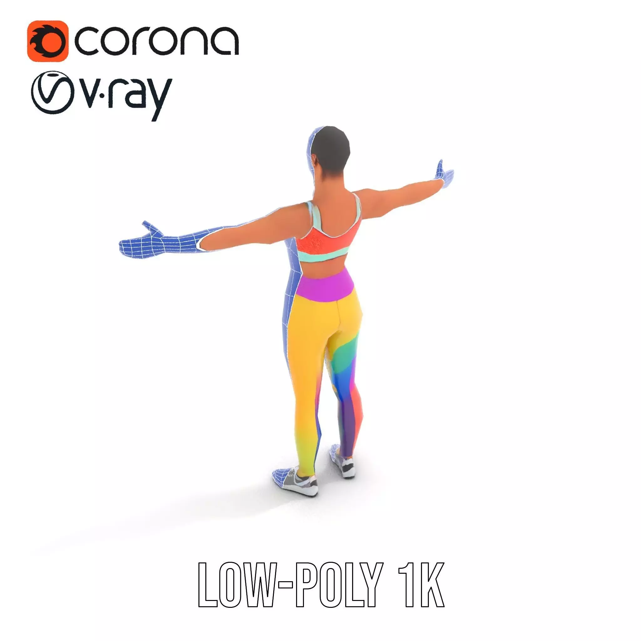 Vibrant Fitness Attire model pack Low-poly 3D model_22