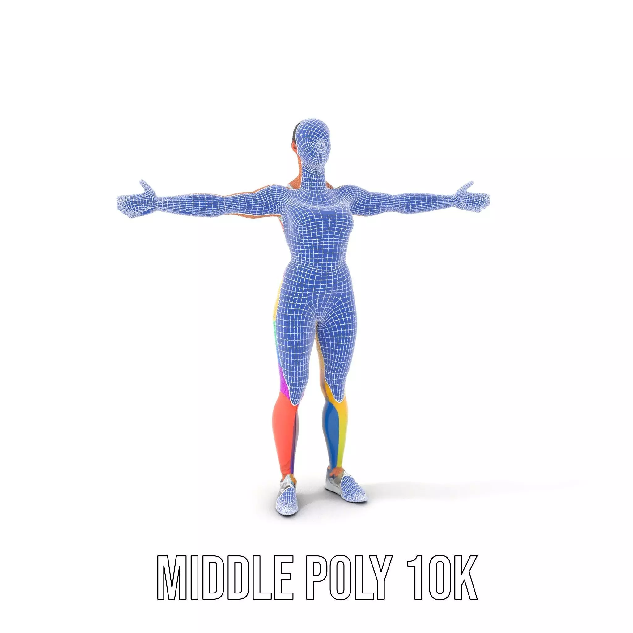 Vibrant Fitness Attire model pack Low-poly 3D model_16