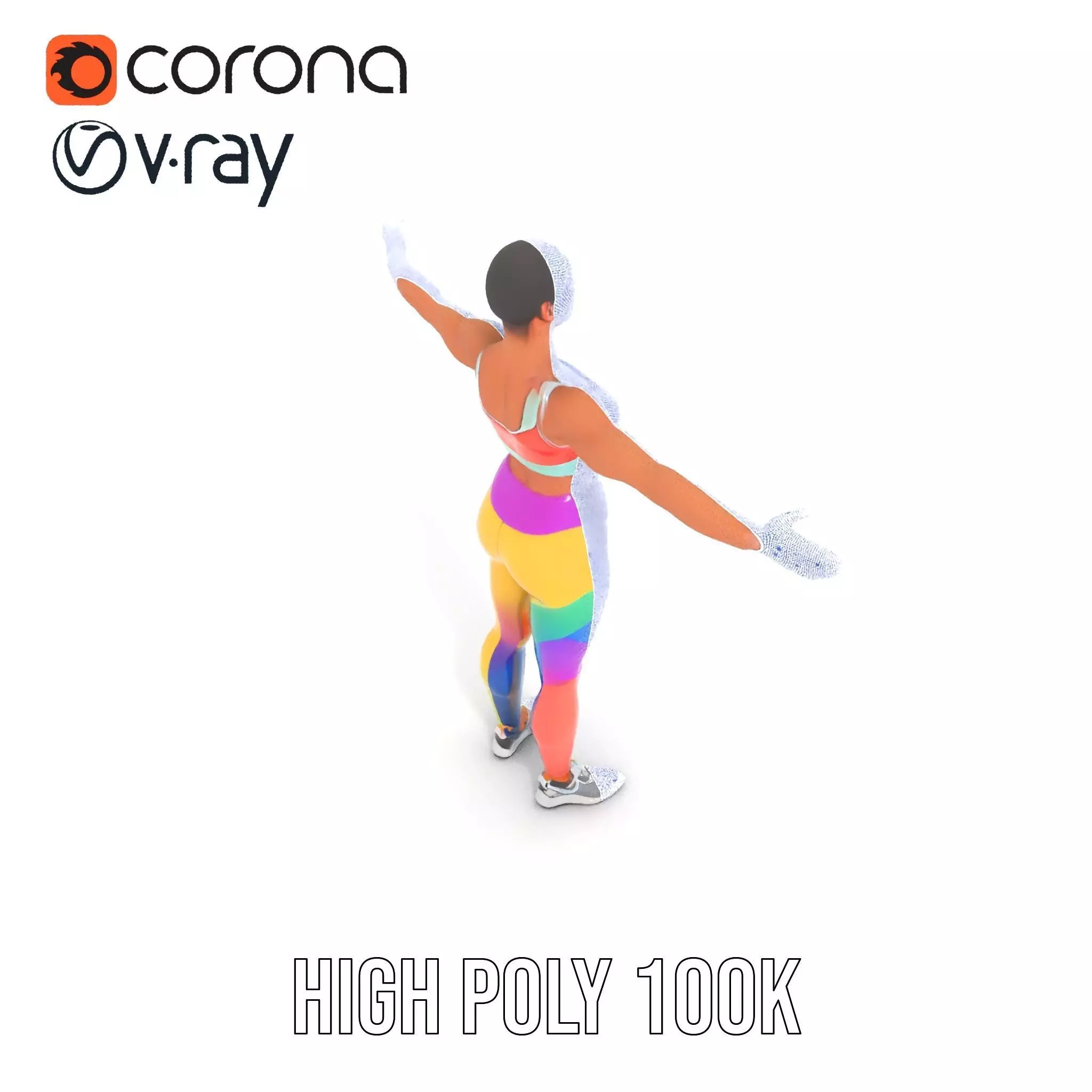 Vibrant Fitness Attire model pack Low-poly 3D model_25