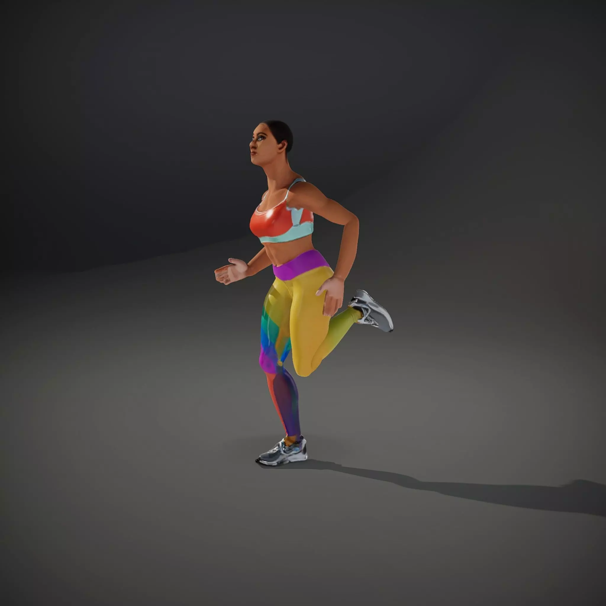 Vibrant Fitness Attire model pack Low-poly 3D model_34