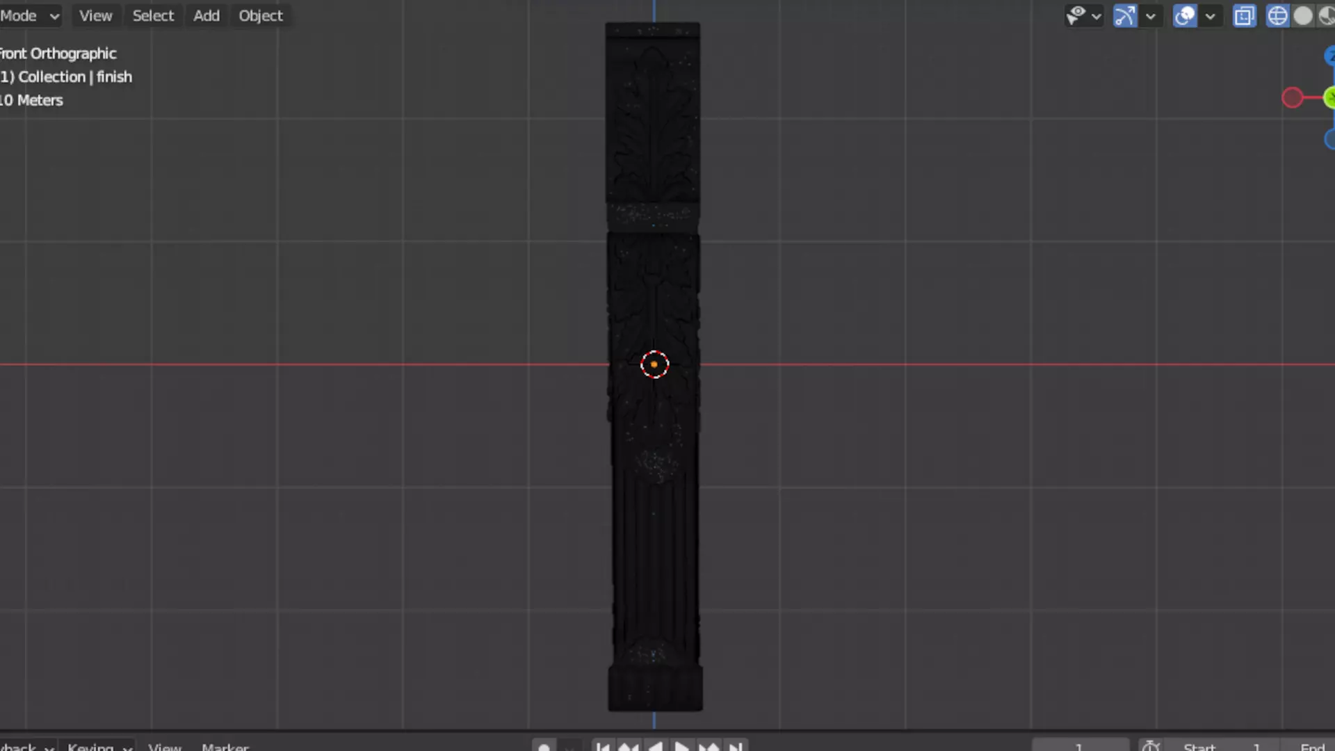 Classic decor ornament carved 77 3D model_6