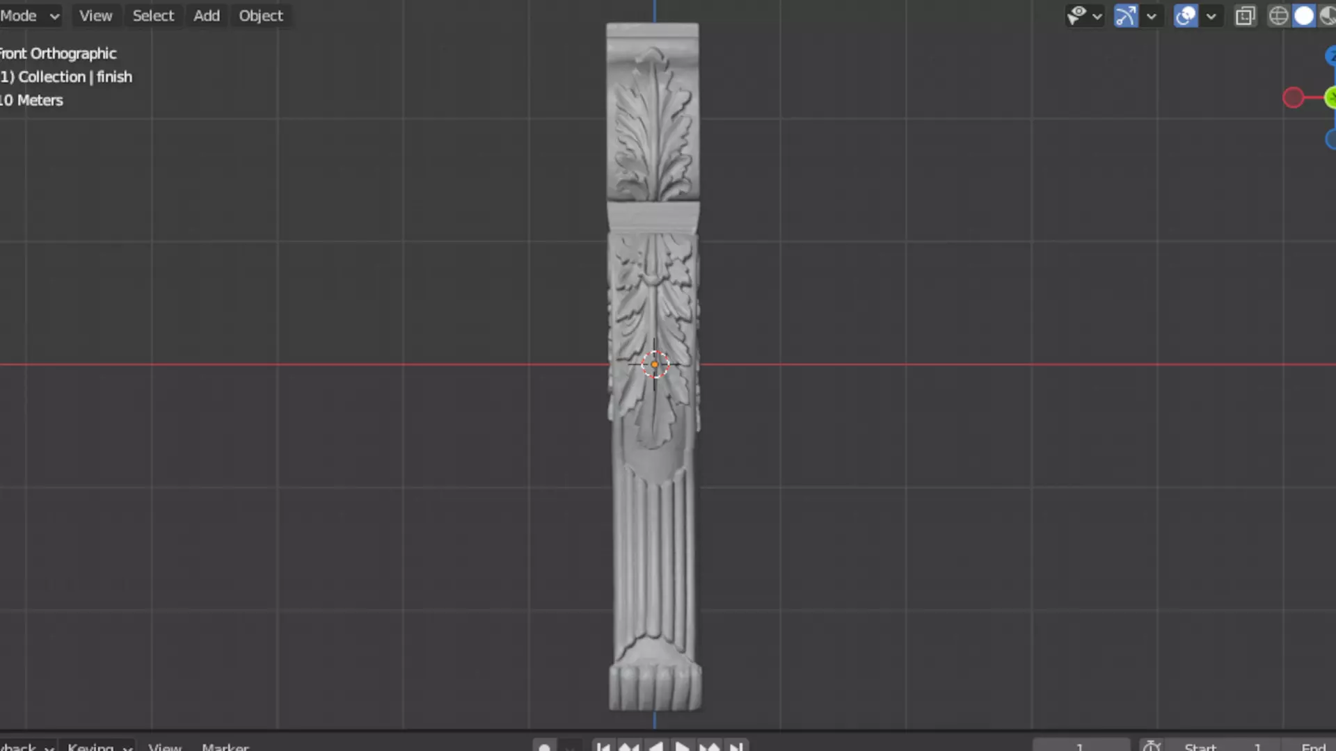 Classic decor ornament carved 77 3D model_5