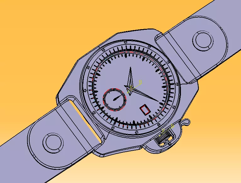 Automatic Wrist Watch ETA 2895 2 movement 3D print model_43