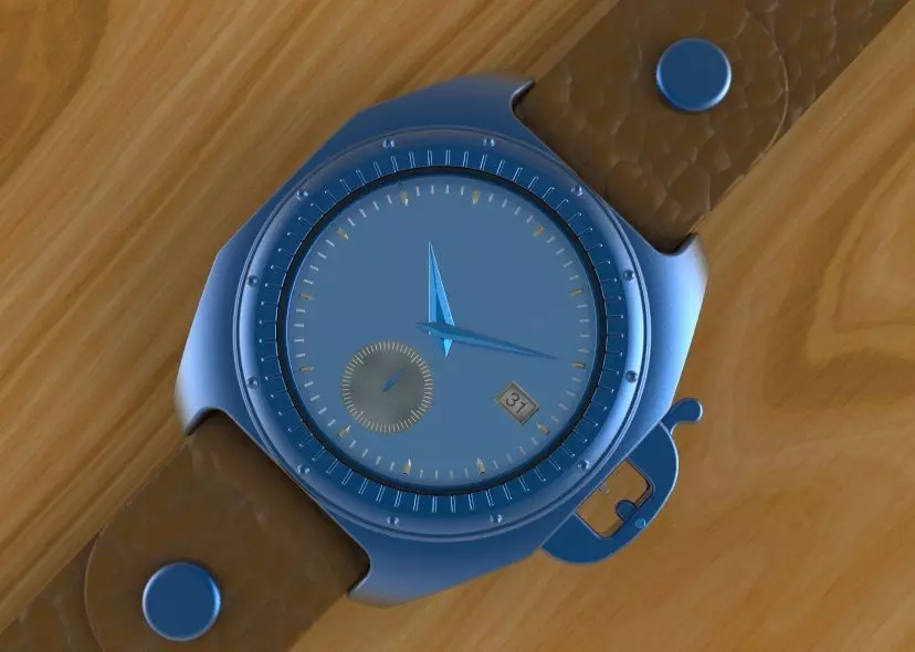 Automatic Wrist Watch ETA 2895 2 movement 3D print model_20