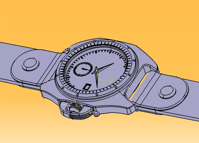 Automatic Wrist Watch ETA 2895 2 movement 3D print model_56