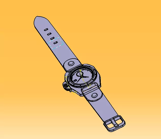 Automatic Wrist Watch ETA 2895 2 movement 3D print model_34