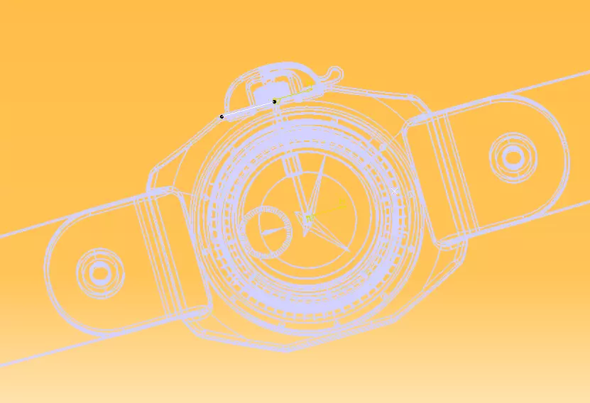 Automatic Wrist Watch ETA 2895 2 movement 3D print model_9