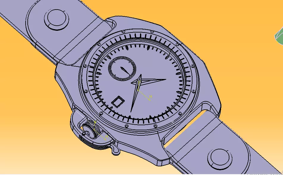 Automatic Wrist Watch ETA 2895 2 movement 3D print model_51