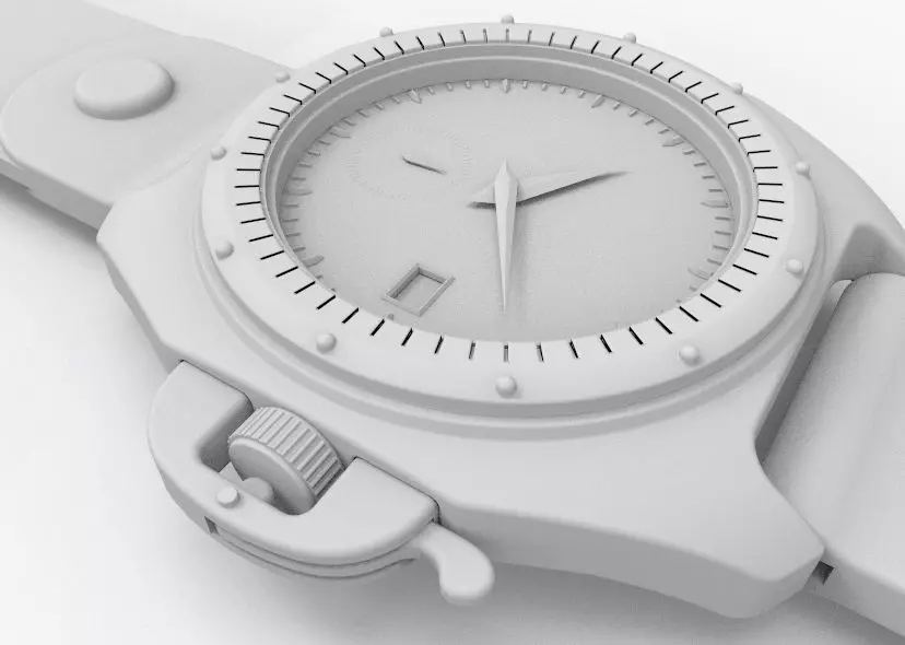 Automatic Wrist Watch ETA 2895 2 movement 3D print model_1
