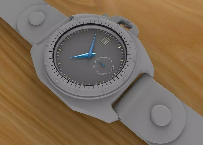 Automatic Wrist Watch ETA 2895 2 movement 3D print model_11