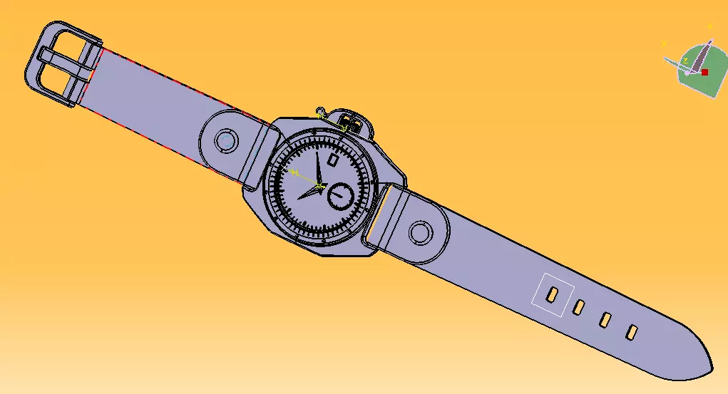 Automatic Wrist Watch ETA 2895 2 movement 3D print model_49