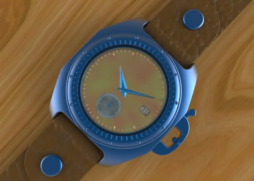 Automatic Wrist Watch ETA 2895 2 movement 3D print model_21