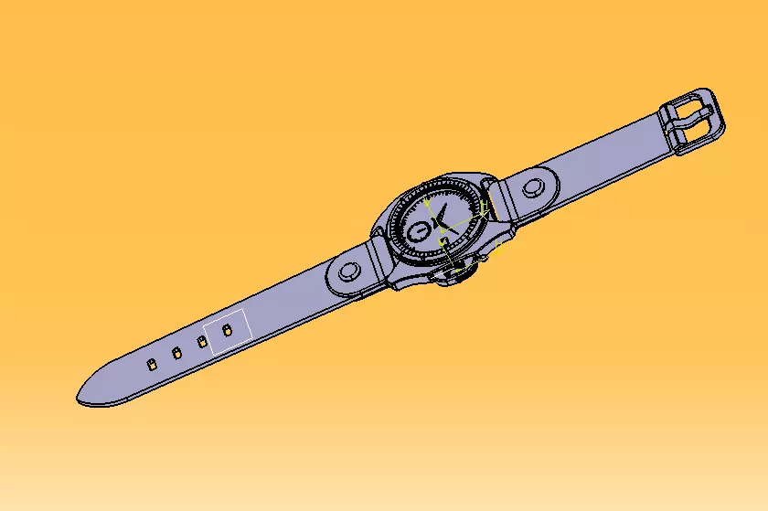 Automatic Wrist Watch ETA 2895 2 movement 3D print model_29