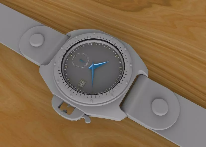Automatic Wrist Watch ETA 2895 2 movement 3D print model_13
