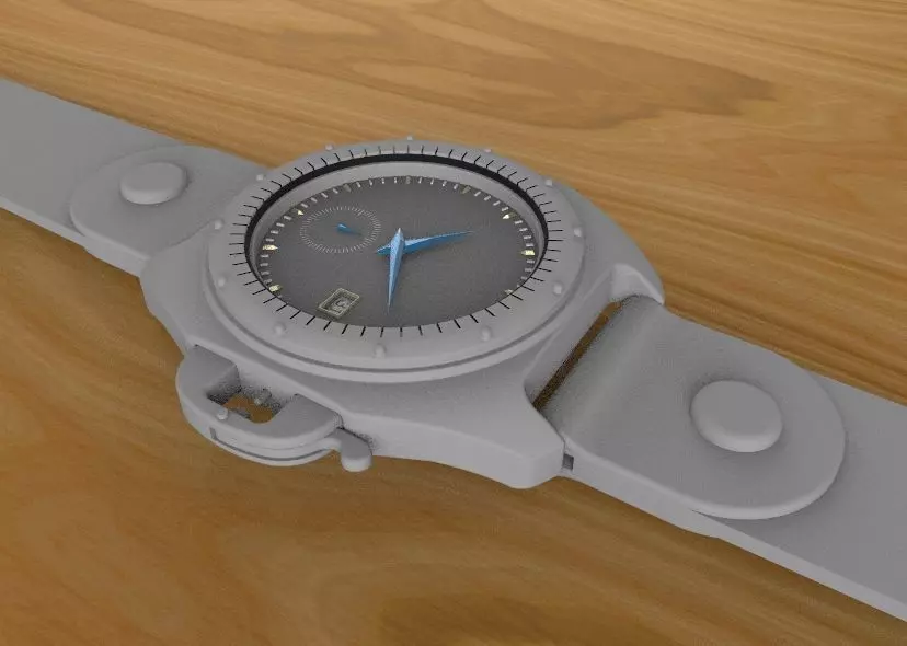 Automatic Wrist Watch ETA 2895 2 movement 3D print model_14