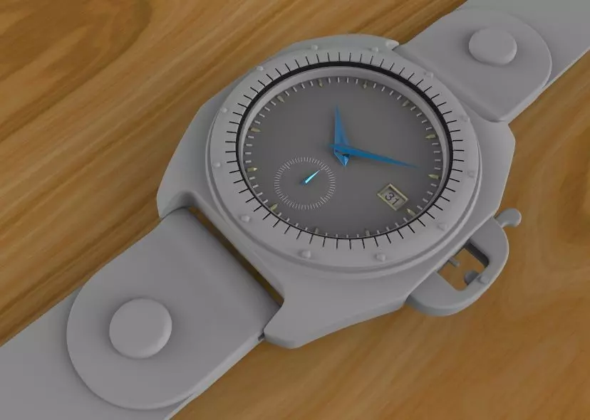 Automatic Wrist Watch ETA 2895 2 movement 3D print model_18