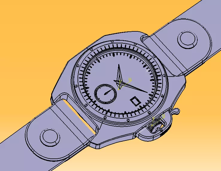 Automatic Wrist Watch ETA 2895 2 movement 3D print model_54