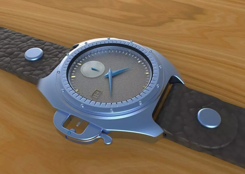 Automatic Wrist Watch ETA 2895 2 movement 3D print model_24