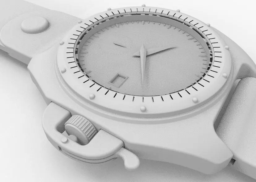Automatic Wrist Watch ETA 2895 2 movement 3D print model_60