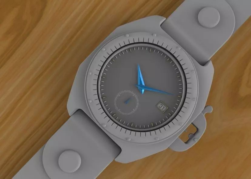 Automatic Wrist Watch ETA 2895 2 movement 3D print model_19