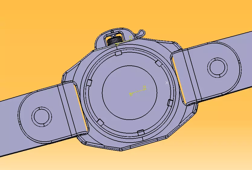 Automatic Wrist Watch ETA 2895 2 movement 3D print model_8