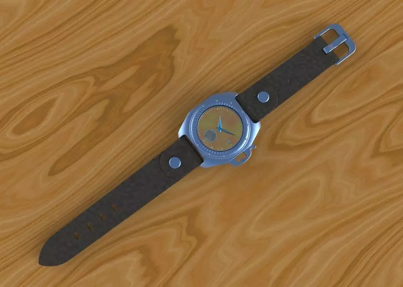 Automatic Wrist Watch ETA 2895 2 movement 3D print model_3