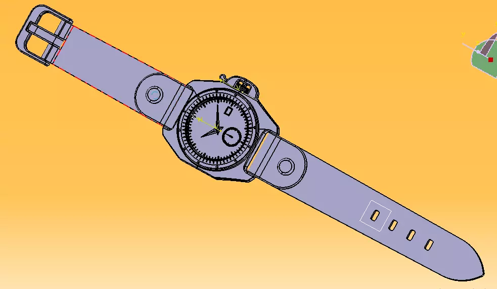 Automatic Wrist Watch ETA 2895 2 movement 3D print model_47