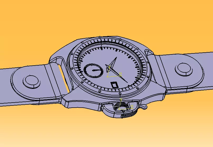 Automatic Wrist Watch ETA 2895 2 movement 3D print model_10