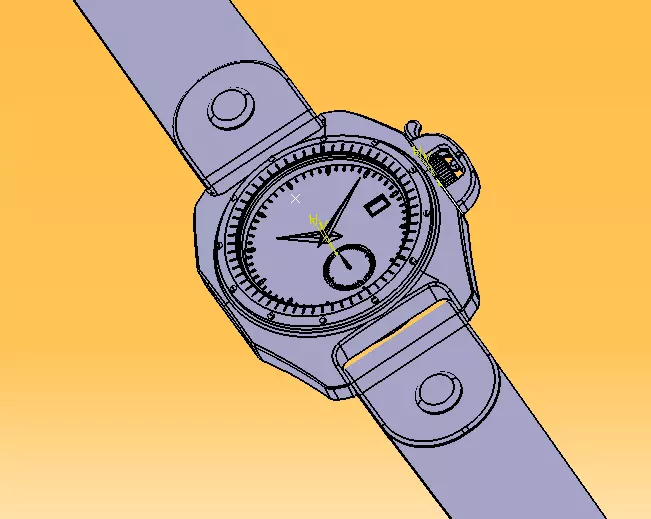 Automatic Wrist Watch ETA 2895 2 movement 3D print model_42