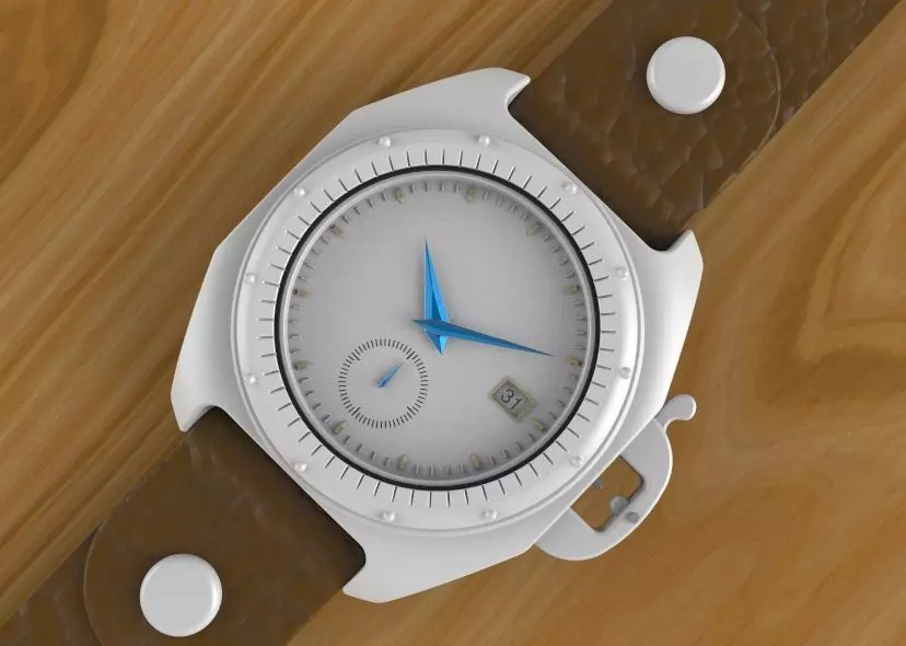 Automatic Wrist Watch ETA 2895 2 movement 3D print model_2