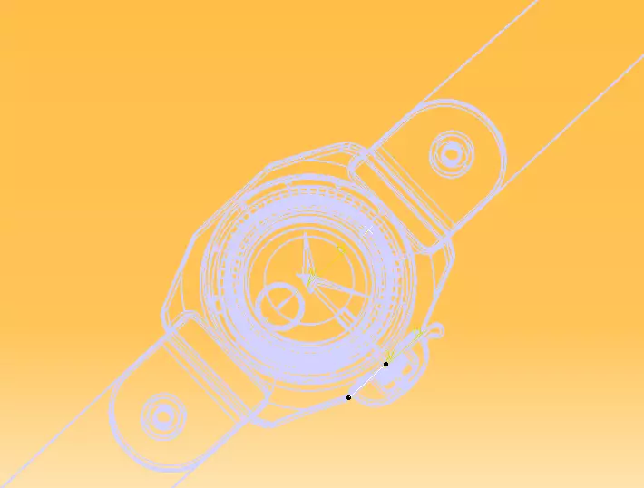 Automatic Wrist Watch ETA 2895 2 movement 3D print model_37