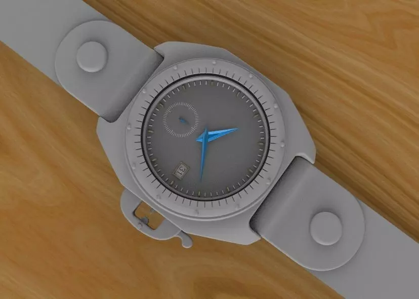 Automatic Wrist Watch ETA 2895 2 movement 3D print model_12