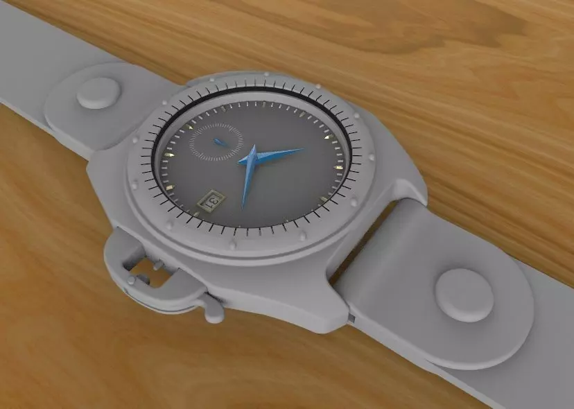 Automatic Wrist Watch ETA 2895 2 movement 3D print model_15