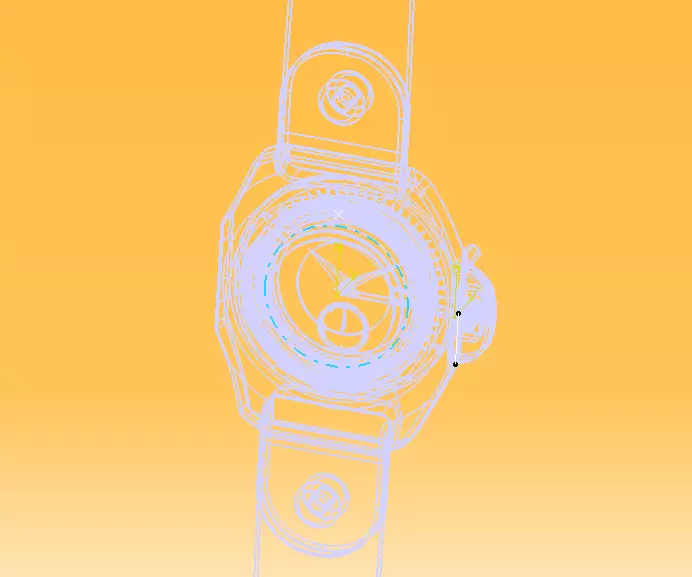Automatic Wrist Watch ETA 2895 2 movement 3D print model_41