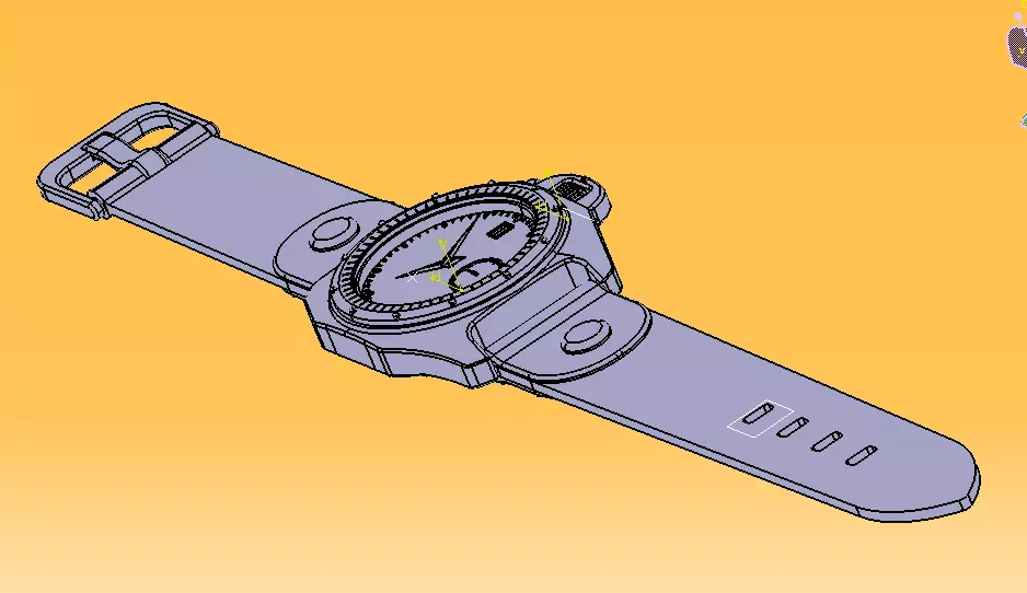 Automatic Wrist Watch ETA 2895 2 movement 3D print model_45
