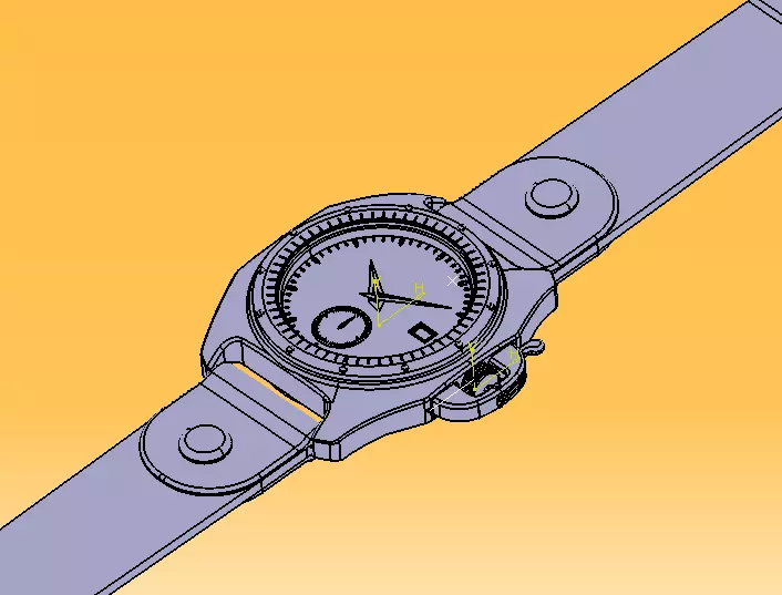 Automatic Wrist Watch ETA 2895 2 movement 3D print model_38