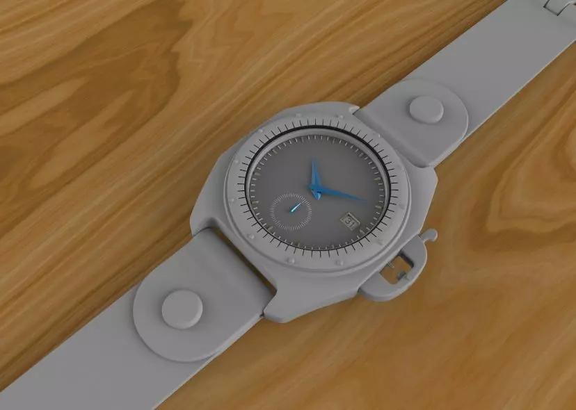Automatic Wrist Watch ETA 2895 2 movement 3D print model_17