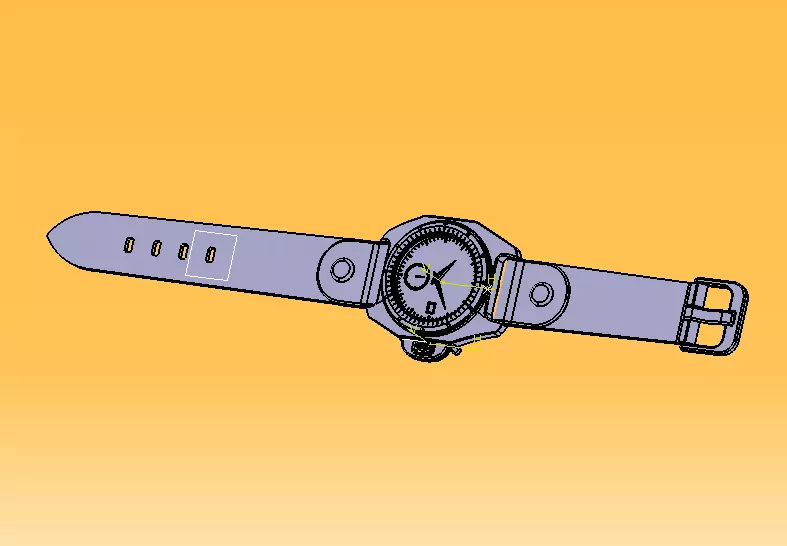 Automatic Wrist Watch ETA 2895 2 movement 3D print model_31