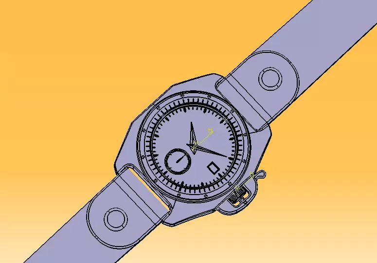 Automatic Wrist Watch ETA 2895 2 movement 3D print model_36