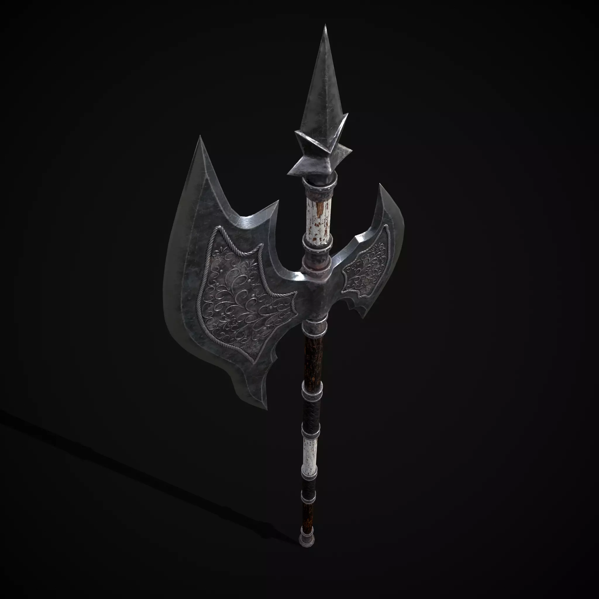 WB Halberd Low-poly 3D model_13