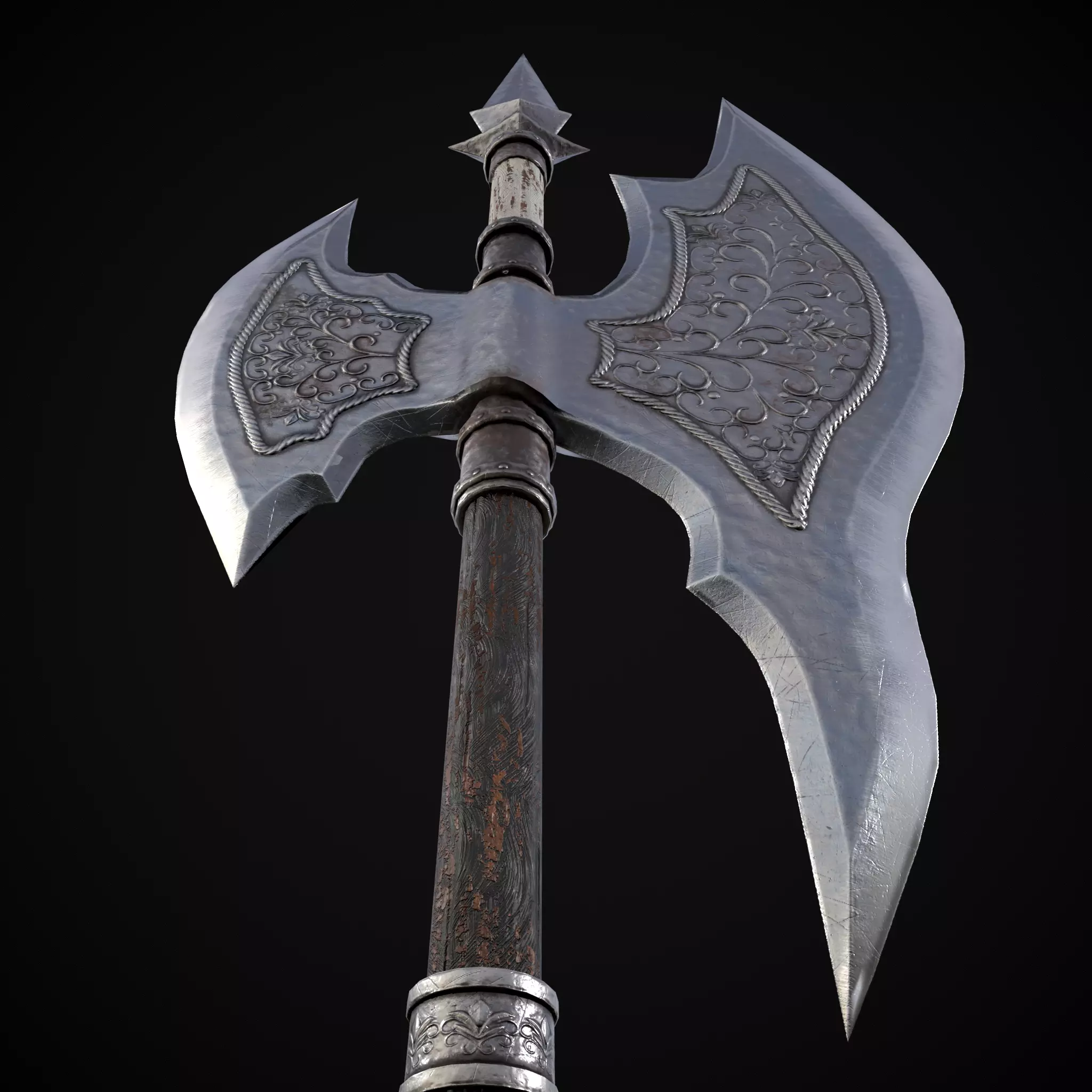 WB Halberd Low-poly 3D model_17