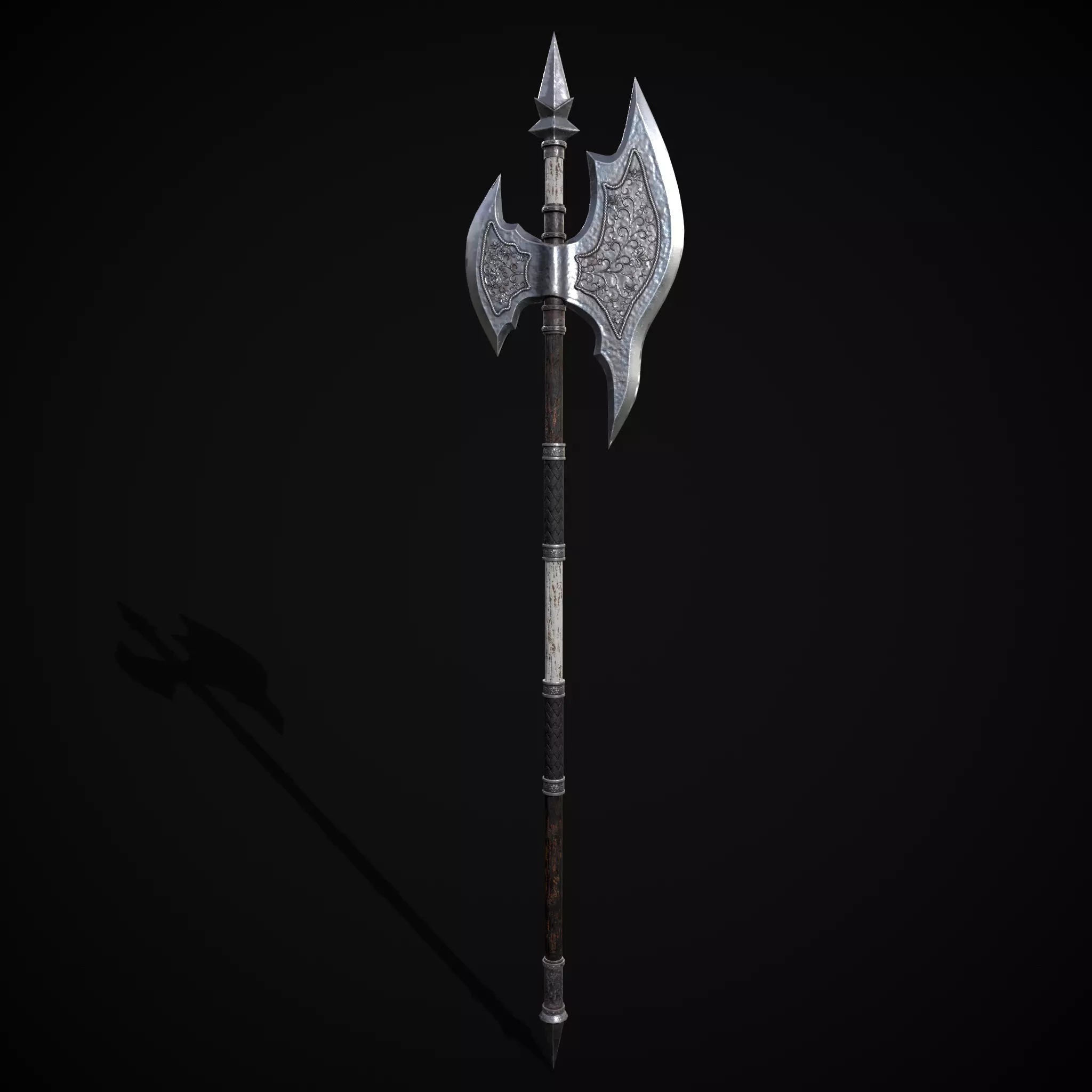 WB Halberd Low-poly 3D model_0