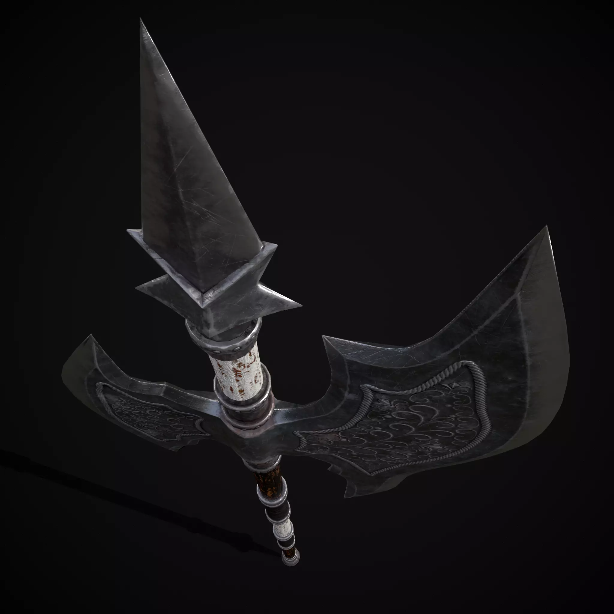 WB Halberd Low-poly 3D model_15